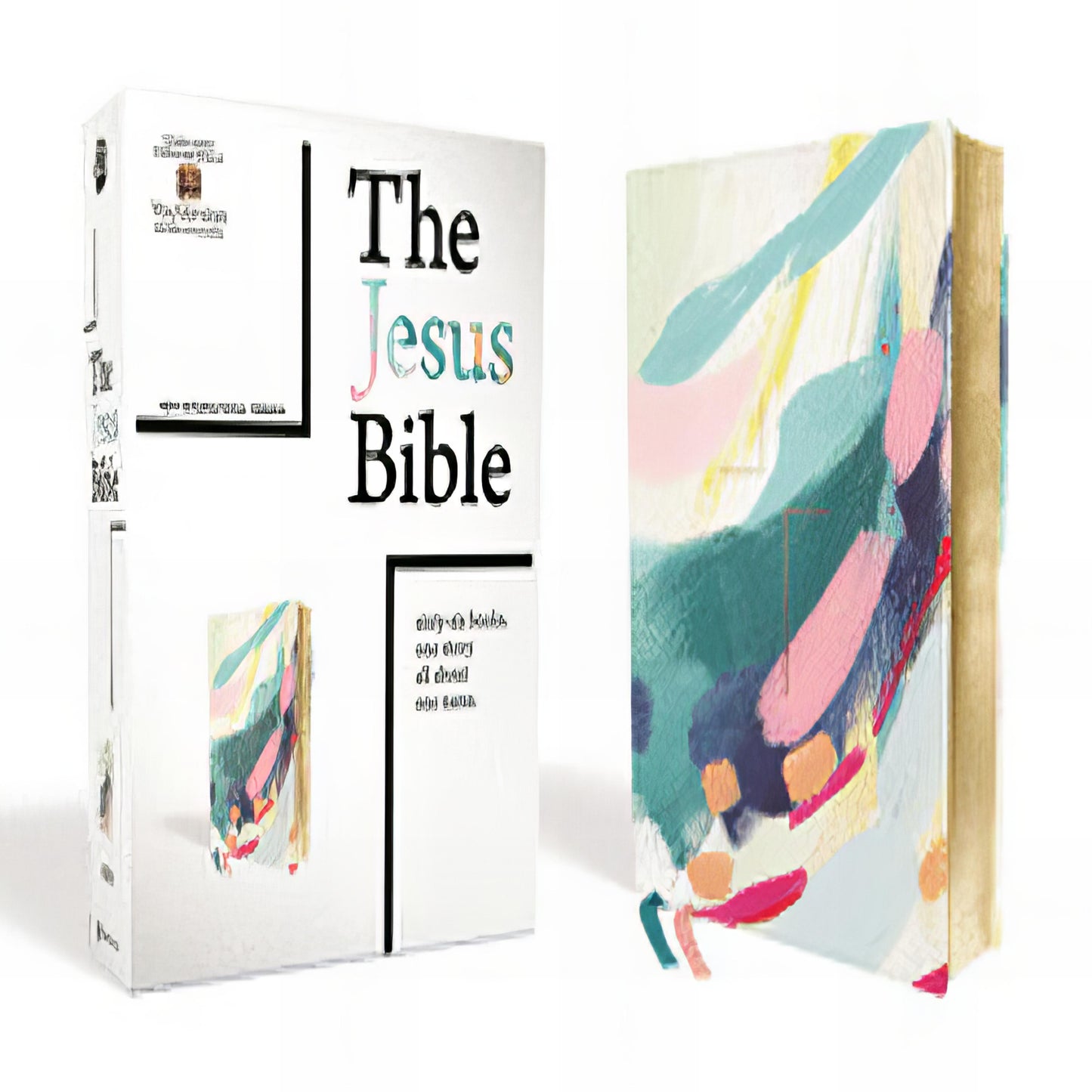 TEXTBOOK The Jesus Bible, NIV Edition, Leathersoft, Multi-Color/Teal, Comfort Print